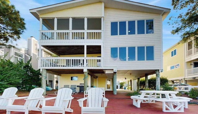 South Bethany bay front house w/amazing views, deck, patio, balcony, grill