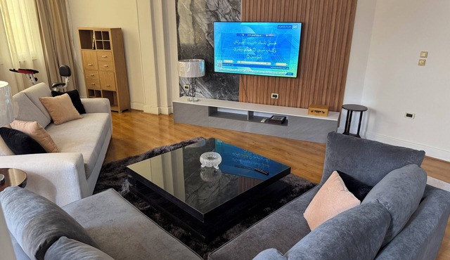 Spacious 3-bedroom apartment with WiFi, AC in the heart of Zamalek, Cairo.