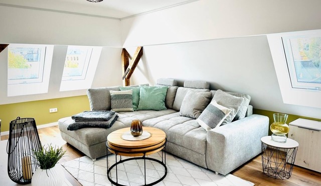 Spacious attic studio "Silberberg" new with AIR CONDITIONING, in the heart of Schneeberg