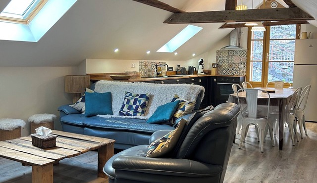 Spacious barn, comfortable for family stay. Charming place, outdoor terrace