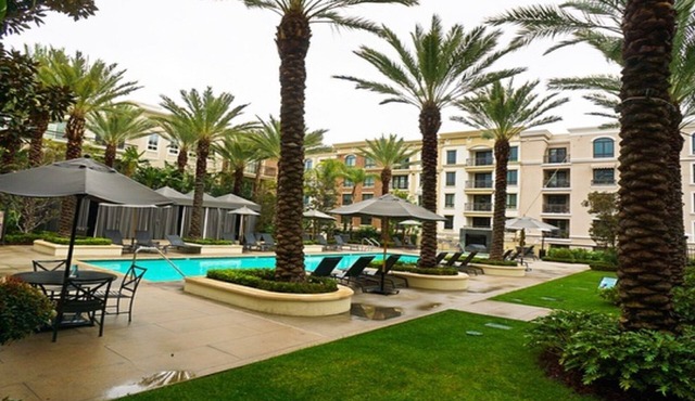 Spacious corner suite with patio +private balcony with direct pool access!
