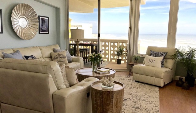 SPACIOUS END UNIT BEACHFRONT CONDO in New Smyrna Beach, FL