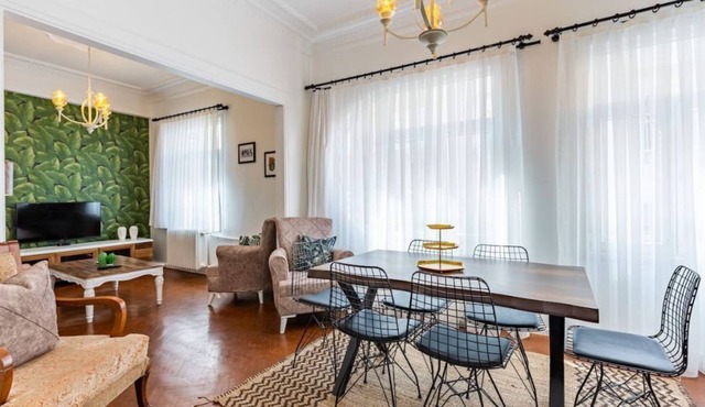 Spacious, high ceiling, mid-century renovated flat