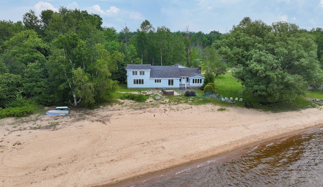 Spacious Lakefront cabin on Lake Chateaugay with private beach.