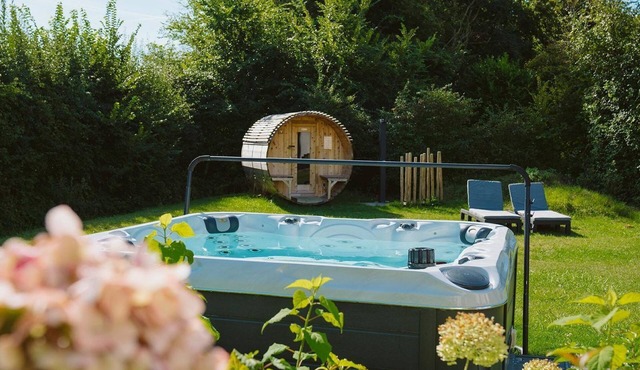 Spacious, light house near the beach, an oasis of peace and space with jacuzzi and sauna.