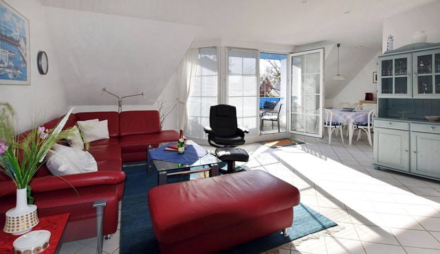 Spacious maisonette apartment in the Mühlenpark up to 4 p., WLAN, west loggia, washing machine