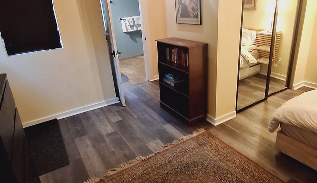 Spacious one bedroom, one bath. Two minute walk from Marine Gateway Station