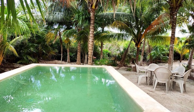 Spacious rest house with pool on the Yucatecan coast 2BR