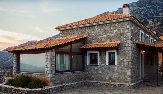Spacious stone built home with spectacular mountain views