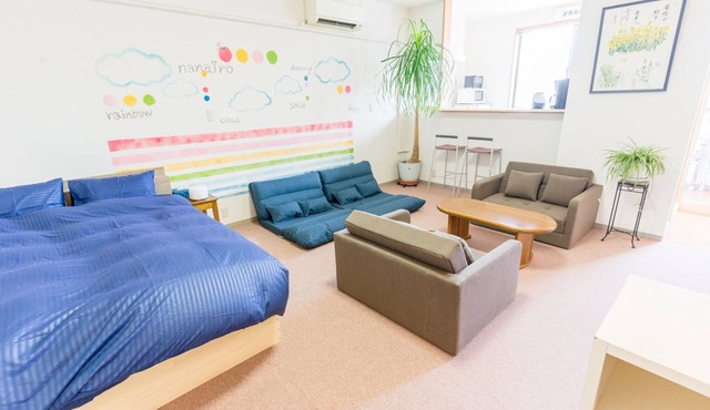 Spacious studio apartment in the city center Maximum 6 people 1 Qsize bed 4 sofa beds/Yamagata Yamagata