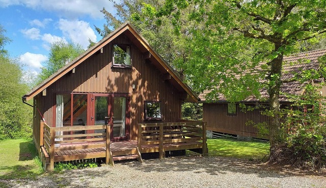 Spacious two storey A-frame lodge.