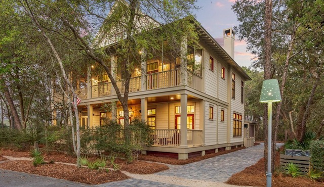 Spacious Watercolor Estate with Pool Table, Ping Pong, and Private Beach Access