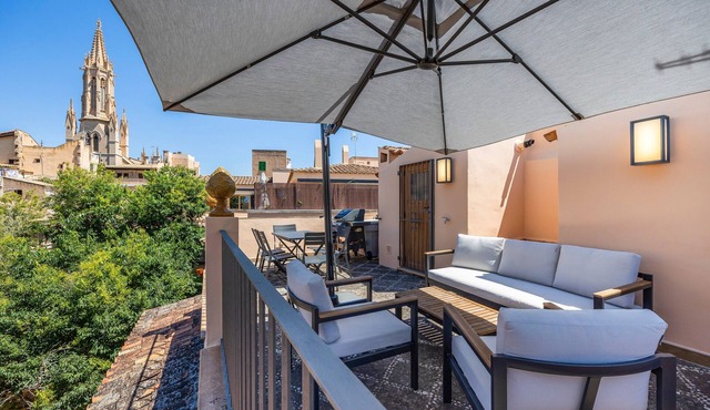 Spectacular rooftop with cathedral views and BBQ