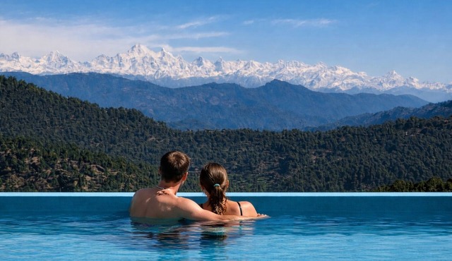 Spellmount - Himalayan View Infinity Pool Resort In Kausani