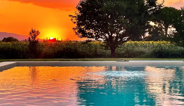 Stay in this beautiful and inviting holiday home with shared pool.