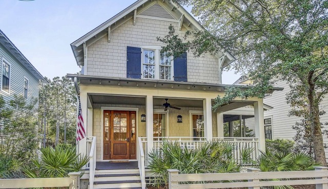 Steps from Lazy River at Camp WaterColor | 164 Pond Cypress | Luxurious Decor | 4 BR, Slps 10