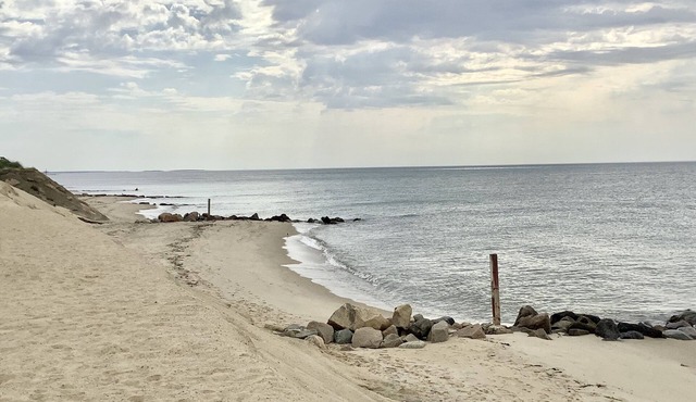 Steps to a private beach in a classic Cape cottage. Pet-friendly!