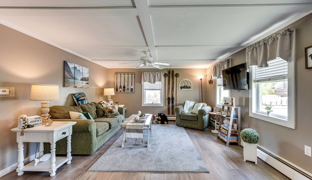Steps to Crystal Lake: Spacious Retreat w/Views