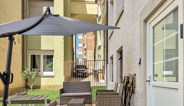 Stgt Gartenwohnung mit Patio – 4 Pers.