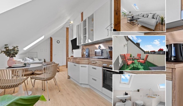 Stilvolle Wohnung: Private Dachterrasse - zentral
