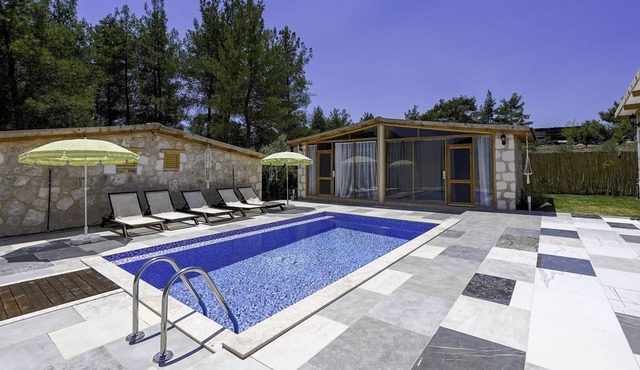 Stone Flat w Pool and Garden in Kas