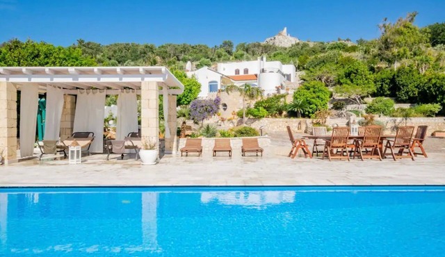 Stone tower villa.
