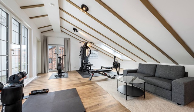 Strandhafer Rosenhagen - modern, maisonette, fitness area, flooded with light