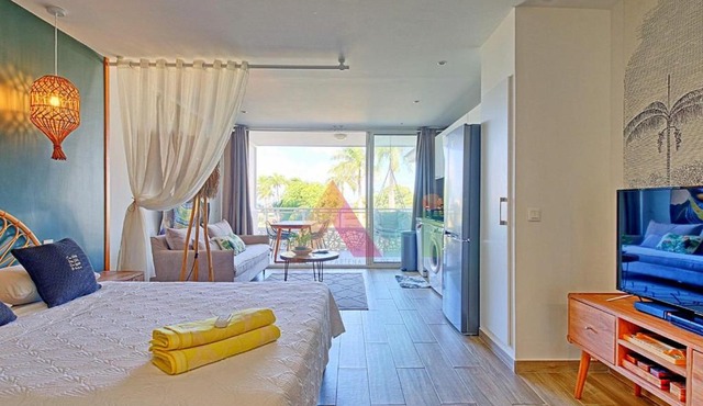 Studio à Anse Marcel, plage, climatisation, parking - FR-1-734-47