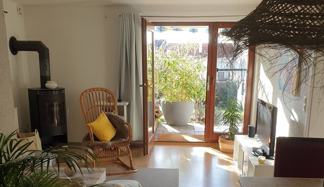 Studio 22 with pool use, sauna, wood-burning stove and terrace Fitness equipment