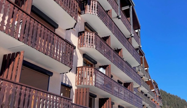 Studio 4 to 5 pers, "Le pied des pistes" with mountain view balcony