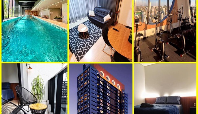 Studio 705 Premium no Centro de Chapecó com Sacada, Piscina, Academia e Vaga Garagem - Prédio Alto Padrão