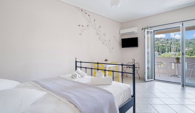 Studio Apartment 'Alexandros 2 Guests C' with Mountain View, Wi-Fi and Air Conditioning