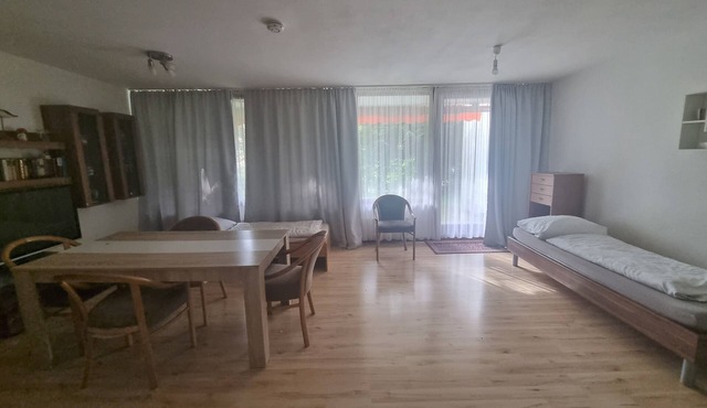 Studio Apartment 'Monteur-Einzimmer-5' with Mountain View, Private Terrace & Wi-Fi