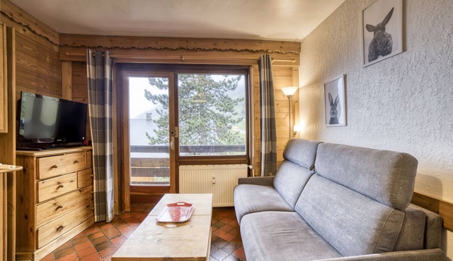 Studio Apartment "Lumineux La Tournette" with Mountain View & Balcony