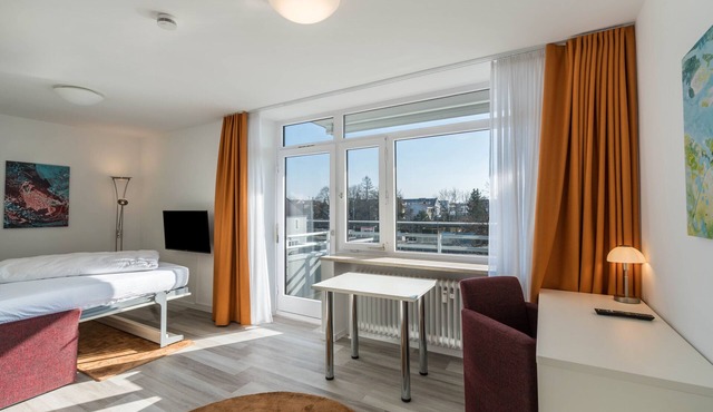 Studio Apartment "Huber Living Single 101" with Balcony & Wi-Fi
