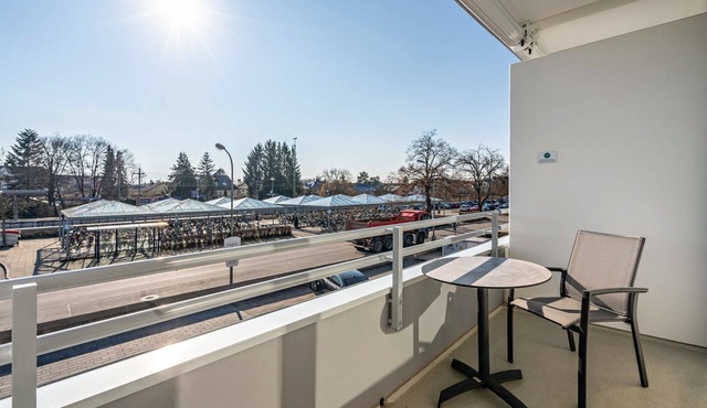 Studio Apartment "Huber Living Basic 302" with Balcony & Wi-Fi