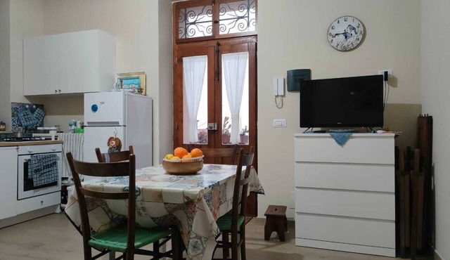 Studio apartment with waterfront terrace