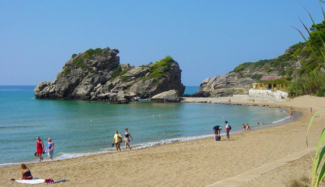 Studio Apartments with large swimming pool and Sea view at Pelekas Beach Corfu