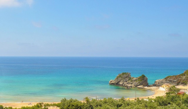 Studio Apartments With Large Swimming Pool and Sea View at Pelekas Beach Corfu