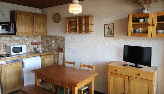 Studio cabine au pied des pistes avec balcon et parking - Auris en Oisans - FR-1-297-14