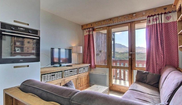 Studio cabine pour 4 au pied des pistes avec balcon - FR-1-455-216