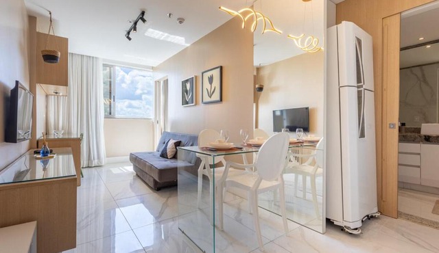 Studio completo estilo casa com lava e seca, Go Inn