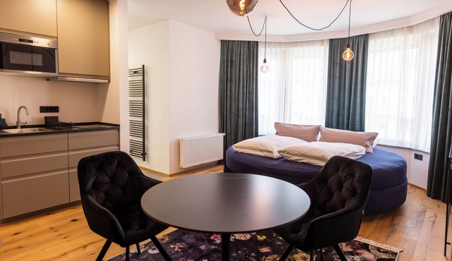 Studio Deluxe Apartment w Round Bed at Kavenija Aprtments