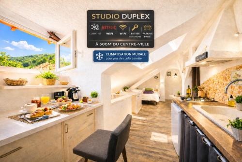 Studio duplex atypique CLIMATISATION, parking, lit double, Netflix, 500m centre - Gîtes La Tarine - LABEL GÎTE DE FRANCE