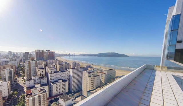 Studio em Santos com lazer completo perto da praia