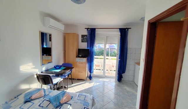 Studio flat with balcony and sea view Barbat, Rab (AS-22217-a)