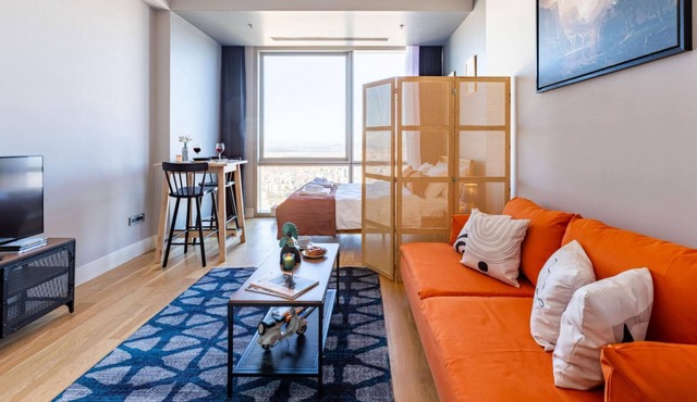 Studio Flat with Panoramic City View in Atasehir