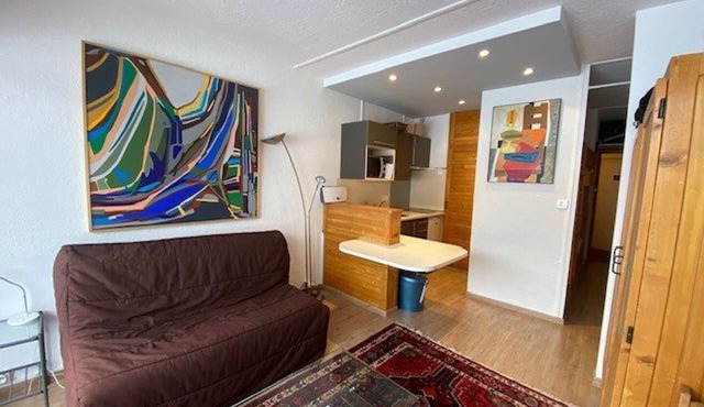 Studio for 4 with balcony, direct access to slopes, elevator