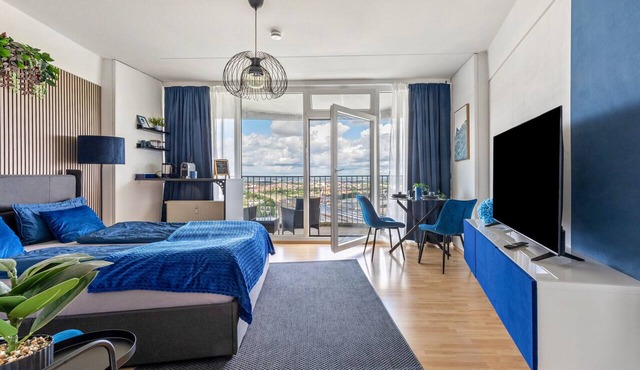 Studio 'Loft 28 Blue' with Balcony and Wi-Fi