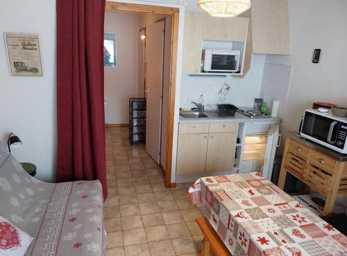 Studio lumineux avec balcon, vue montagne, 25m² - FR-1-573-147